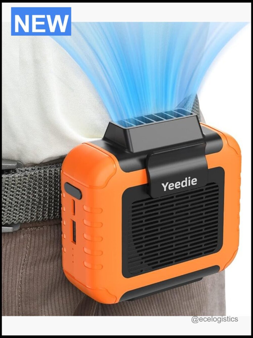 Portable Mini Waist Fan Rechargeable 23H Battery 6200 RPM